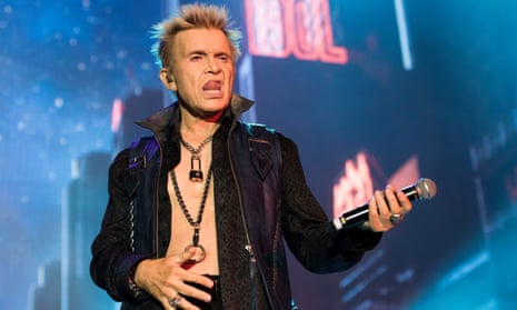 ‘The image has barely changed in decades, but doesn’t need to’ … Billy Idol at Manchester AO Arena.