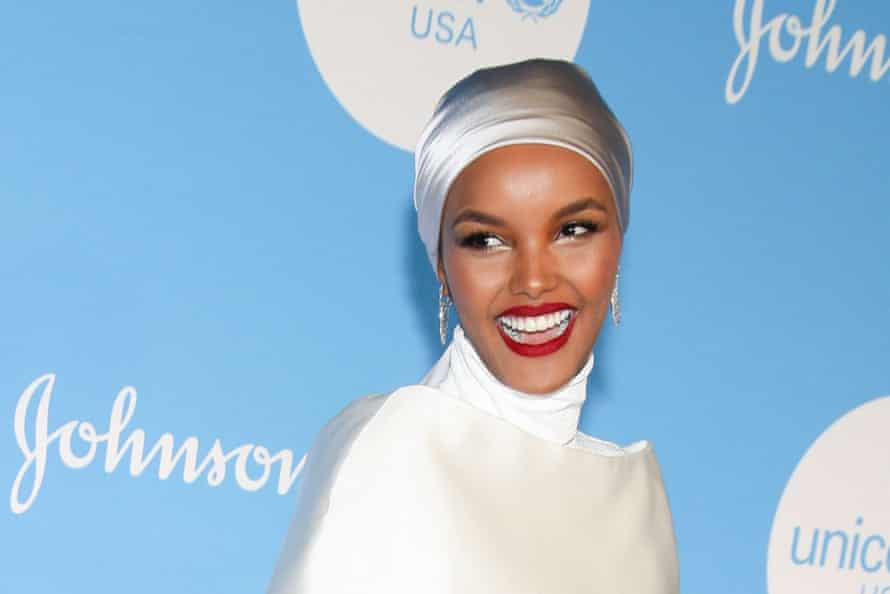 Halima Aden at the Unicef Snowflake Ball in New York in 2019