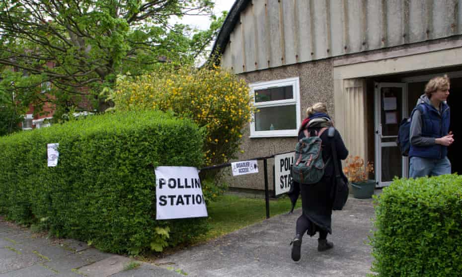 A polling station in the UK.