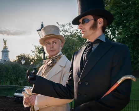 Michael Sheen and David Tennant in Good Omens.