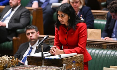Home secretary Suella Braverman in parliament on 31 October, where she spoke of an ‘invasion’ on the south coast