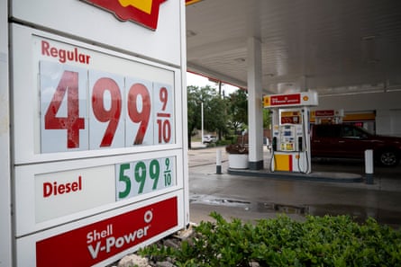 Gas prices on display
