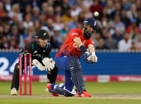 Moeen Ali with a six and out.