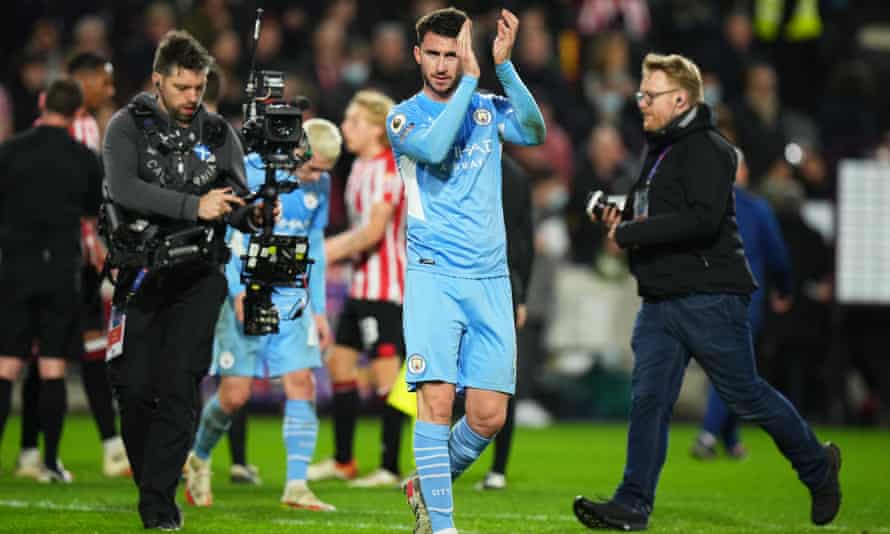 Aymeric Laporte had a late headed effort disallowed by VAR for offside.