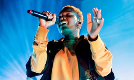 Arlo Parks performing astatine nan Shepherd’s Bush Empire successful London, November 2021