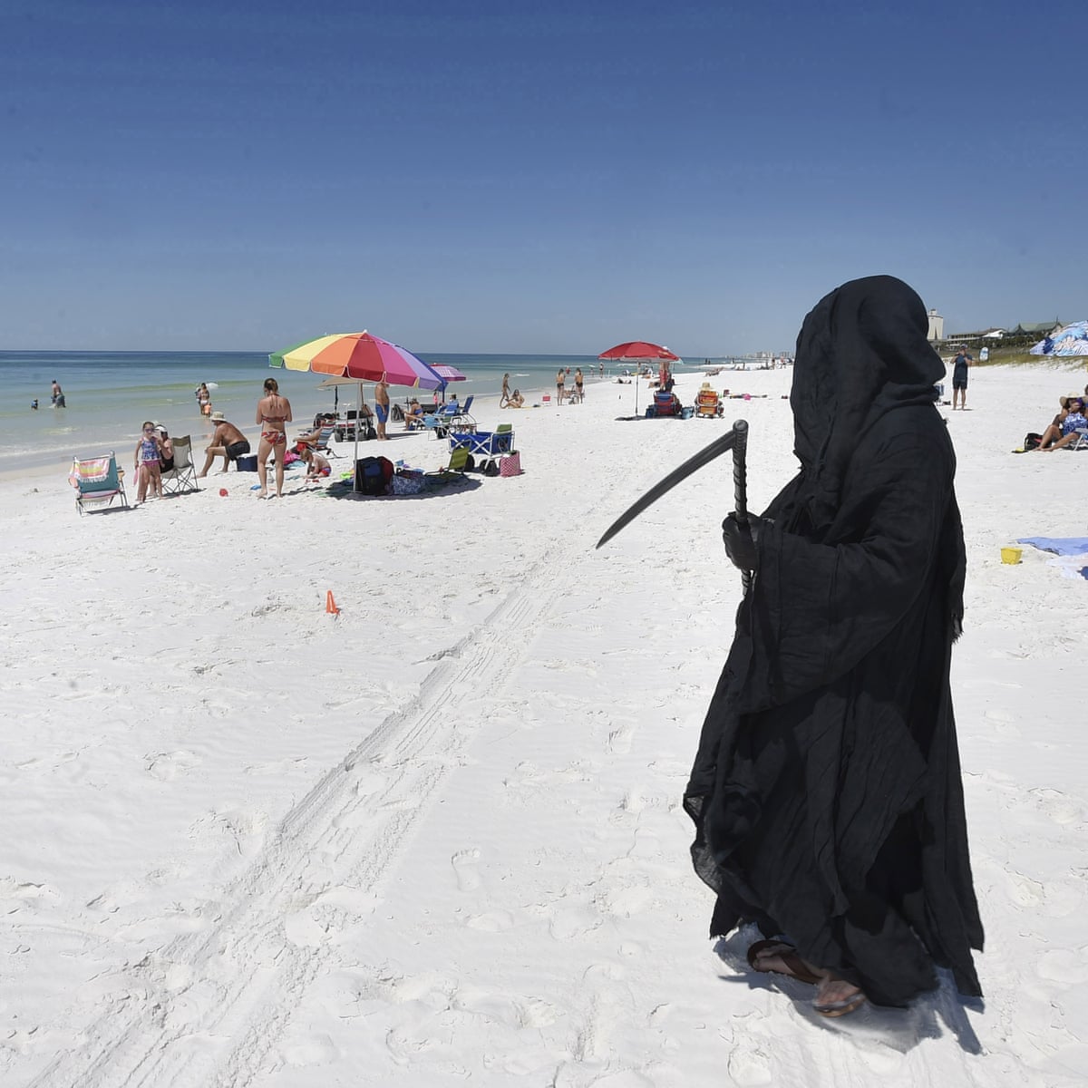 The Beach Going Grim Reaper On His Florida Protest Someone Has To Stand Up Florida The Guardian The Beach Going Grim Reaper On His Florida Protest Someone Has To Stand Up Florida The Guardian