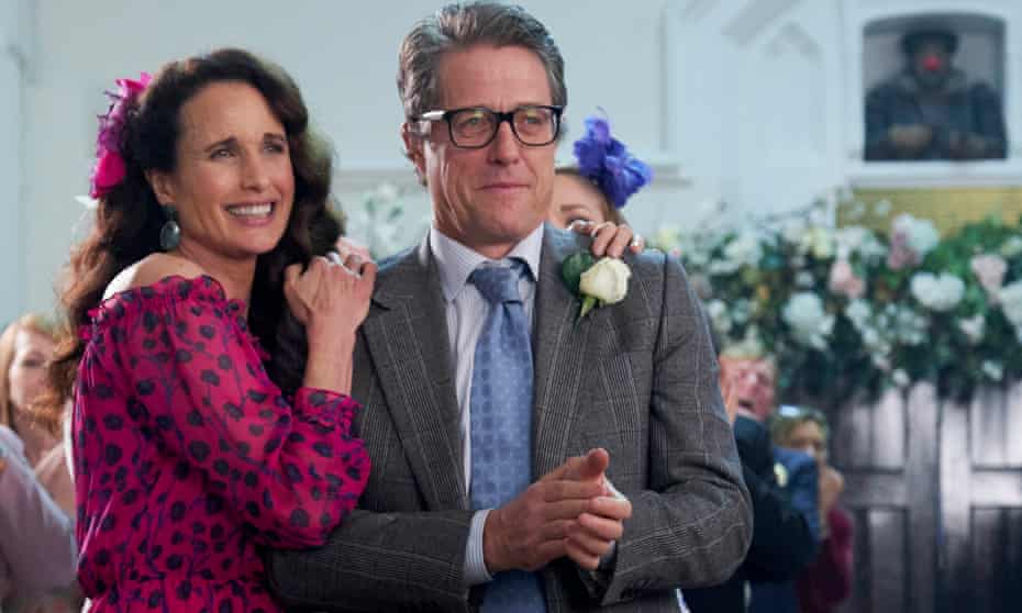 Andie MacDowell and Hugh Grant in One Red Nose Day and a Wedding. 