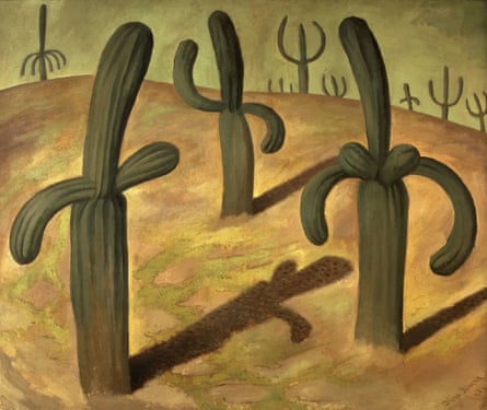A painting of cacti