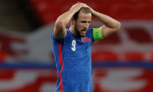 Harry Kane looks dejected after the final whistle.