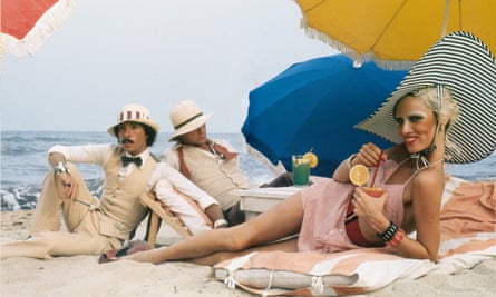 Antonio Lopez, Corey Tippin and Donna Jordan, Saint-Tropez, 1970.