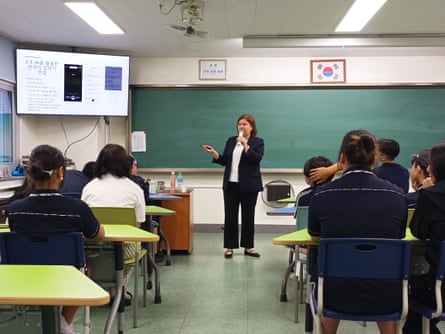 Luiza Sakhabutdinova teaches Russian-speaking ethnic Korean students in Gwangju.