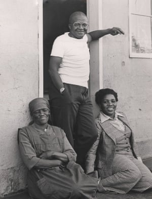 1975: Tutu with his mother-in-law, Johanna Shenxane (left), and his wife, Leah Tutu, in Kagiso township