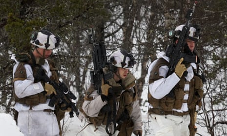 Norwegian soldiers participating in a military exercise