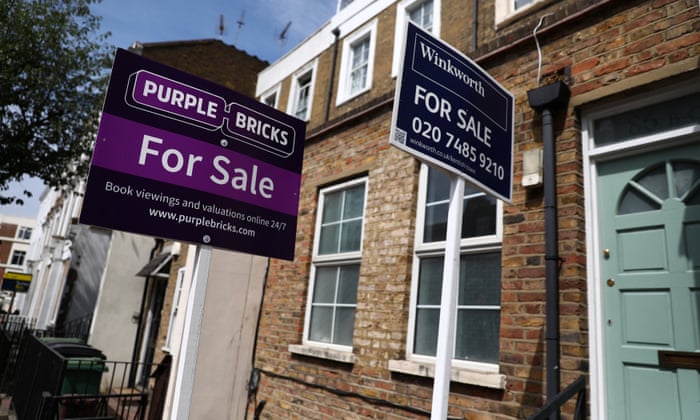 Estate agent boards in London