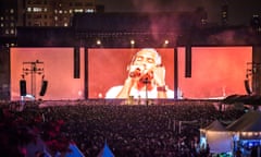 Frank Ocean performing at Panorama Music Festival on July 28, 2017