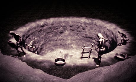 The giant pits were dug into hard chalk forming a ring 2km across.