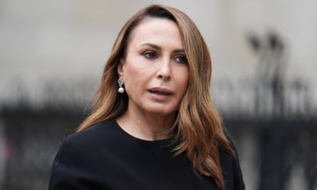 Irini Karipidis, chair of Greek Super League club Aris arrives at the Royal Courts of Justice, in London.