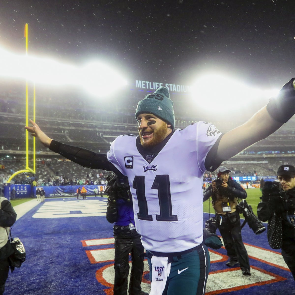 Grateful Carson Wentz Hauls Injury Hit Eagles Back Into Playoff
