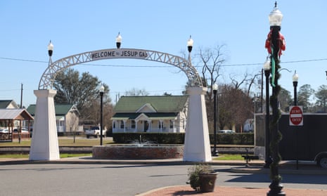 An arch welcomes visitors to the town of 9,000 in southern Georgia.