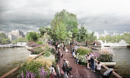 An image of the Garden Bridge project, which was abandoned this week.