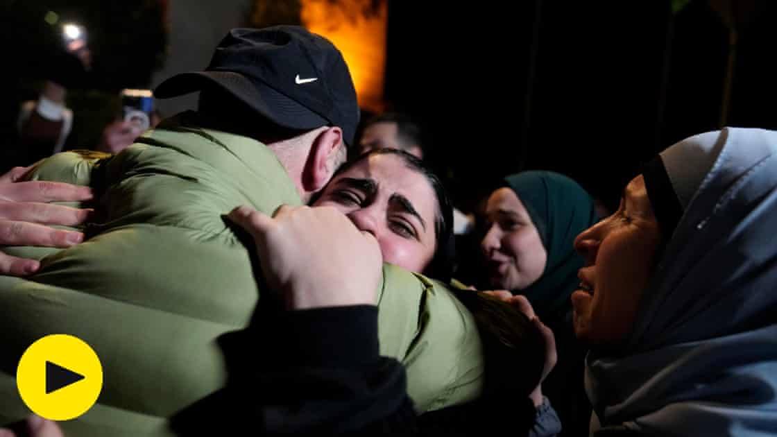 Hamas hands over bodies of hostages as Israel releases more Palestinian prisoners – video