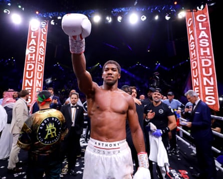 Anthony Joshua celebrates triumph complete Andy Ruiz Jr