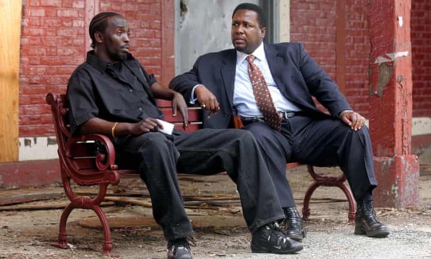 Omar with Bunk Moreland in season three of The Wire.