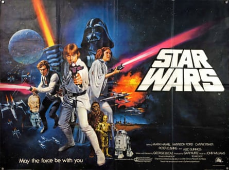 Star Wars, 1977. Artwork by Tom Chantrell.