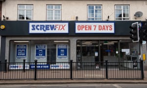 Screwfix in Gerrards Cross during the Coronavirus outbreak.