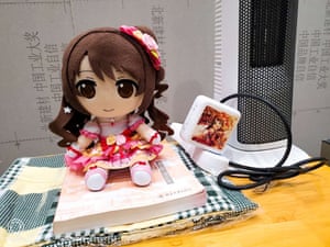 A doll of anime character Uzuki Shimamura, who is voiced by Tiger Ye’s idol Ayaka Ohashi