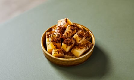 The pecorino with local honey and Wood Street coffee at Chater’s, Saffron Walden.