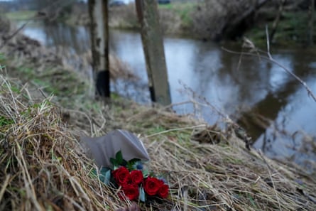 A floral tribute by the River Aln