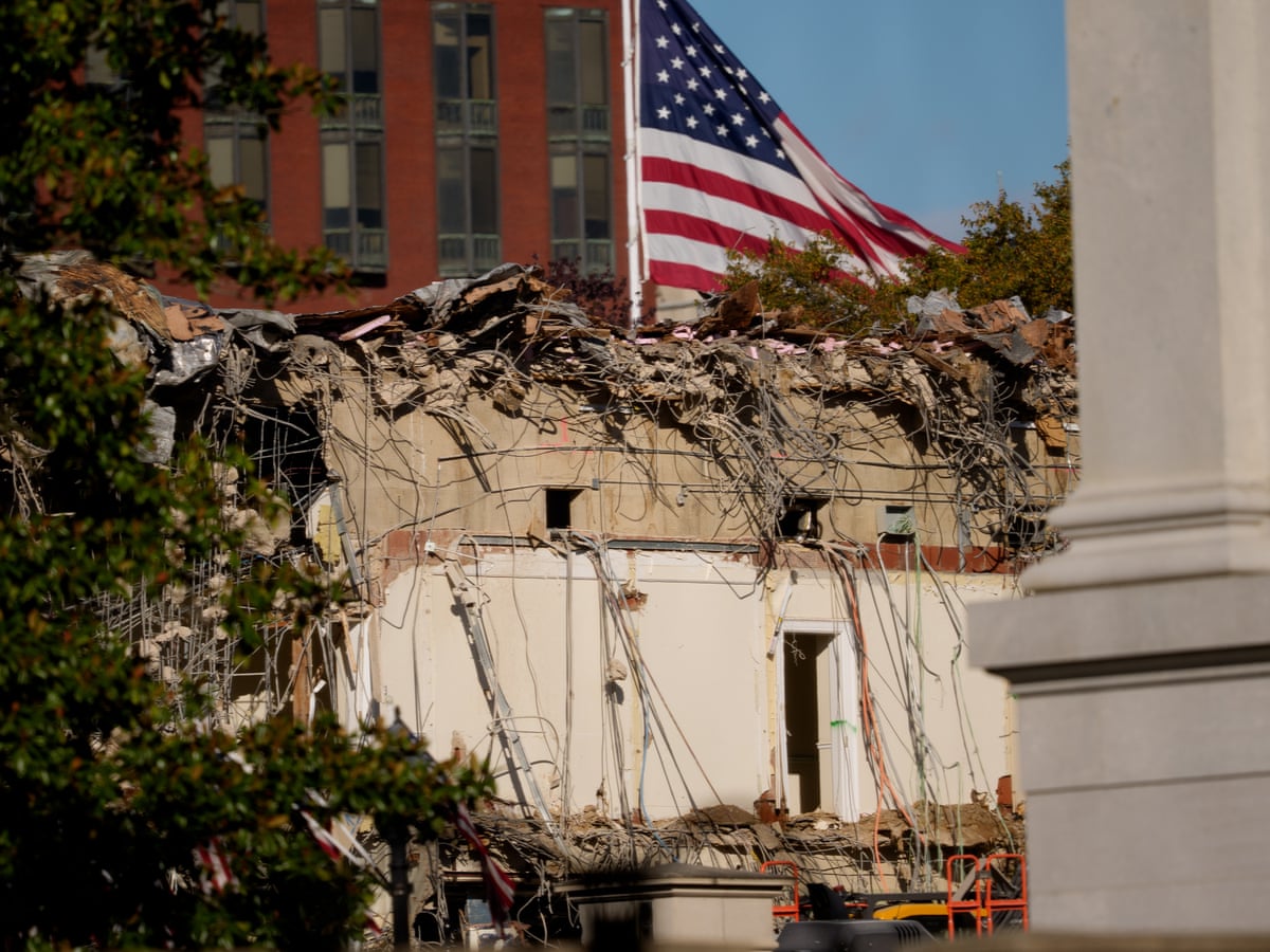 White House East Wing will be torn down 'within days' even as no plans filed for Trump's new ballroom | Donald Trump | The Guardian