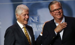 Bill Clinton And Jeb Bush Seek Refuge From Trump Impeachment Storm Us News The Guardian