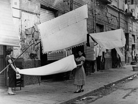 Wash day in Naples, 1956