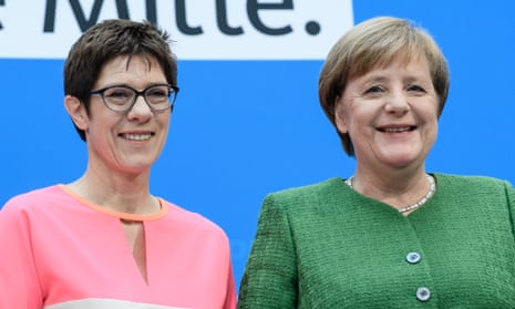 Annegret Kramp-Karrenbauer, (L), is among the likely candidates to succeed Angela Merkel. 