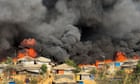 Huge fire at Rohingya refugee camp in Bangladesh leaves thousands without shelter