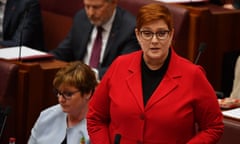 Minister for Foreign Affairs Marise Payne during Question Time in the Senate chamber at Parliament House in Canberra, Wednesday, June 16, 2021. (AAP Image/Mick Tsikas) NO ARCHIVING
