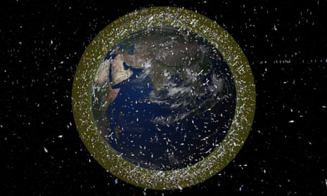 Artist’s impression of space debris in low Earth orbit.