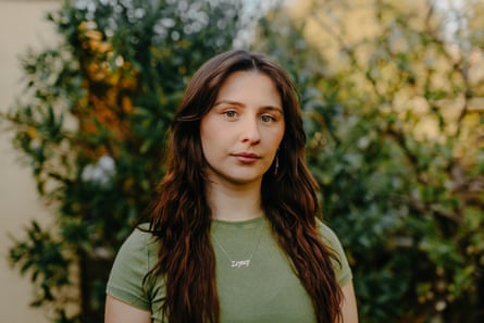 Adele Zeynep Walton in the garden of her family home in Southampton.
