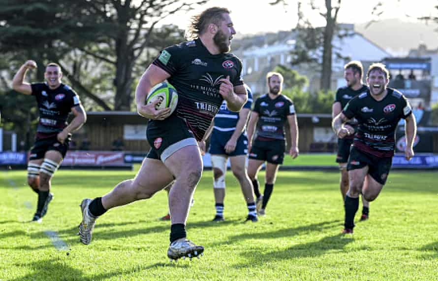 The Cornish Pirates in Championship action earlier this season.