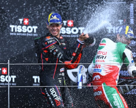 MotoGP: Marco Bezzecchi wins chaotic British GP after Quartararo heartbreak