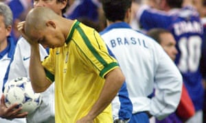 Ronaldo cuts a dejected figure following his and Brazil’s underwhelming display at the Stade de France