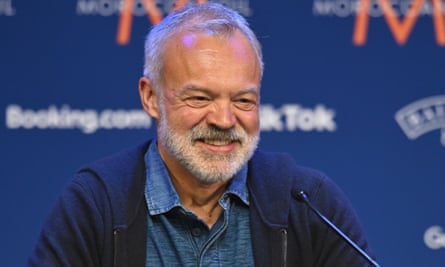 Graham Norton during a press conference for the Eurovision song contest on 12 May in Liverpool, England.