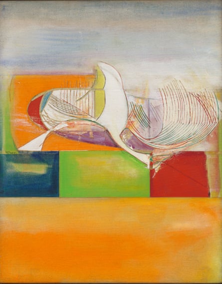 Swan by Frank Bowling.