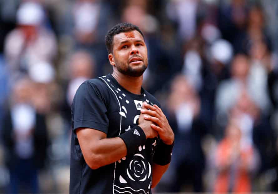 Jo-Wilfried Tsonga feels the love from the crowd.