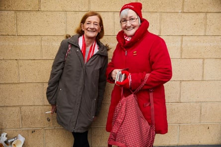 Middlesbrough fans Pamela Holt, left, and Jenny Kenny.