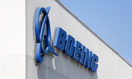 he Boeing logo is pictured at its Renton Factory, where the Boeing 737 MAX airliners are built in Renton, Washington.