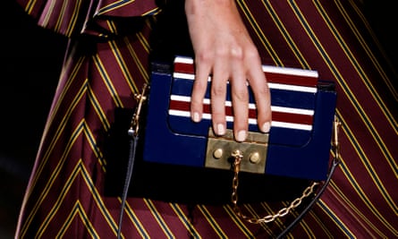 Mulberry handbag at London Fashion Week.