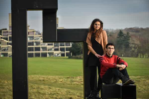 Enana AlAssaf with her husband on the UEA campus.
